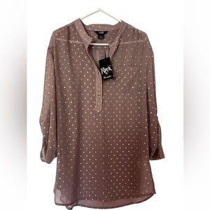 Rock 47 Wrangler Womens XL 3/4 sleeve with stars NWT